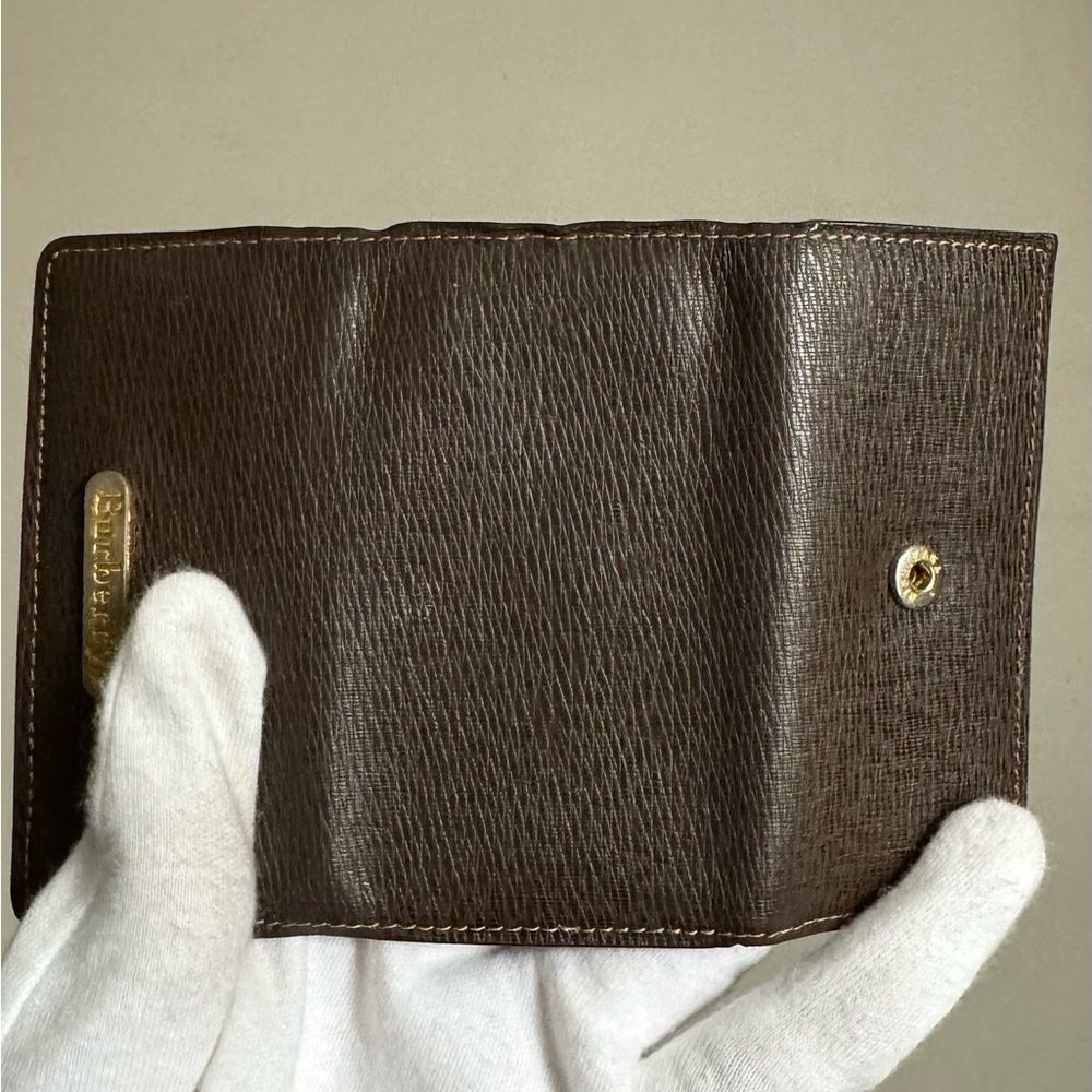 Burberry Brown Leather Key Case Holder Wallet - 3 Rings - Picture 12 of 14